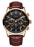 Luxury Leather Casual Watch - Royal Dial