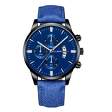 Leather Band Quartz Watch - Royal Dial