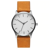 Leather Band Unisex Quartz Wrist Watch - Royal Dial