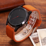 Leather Band Unisex Quartz Wrist Watch - Royal Dial