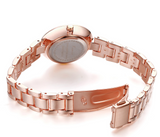 Rhinestone Rose Gold Watches | Dressed Wristwatch For Women - Royal Dial