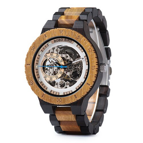 BOBO BIRD Wooden Mechanical Watch Men