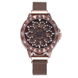 Rose Gold Rotating Flower Watches