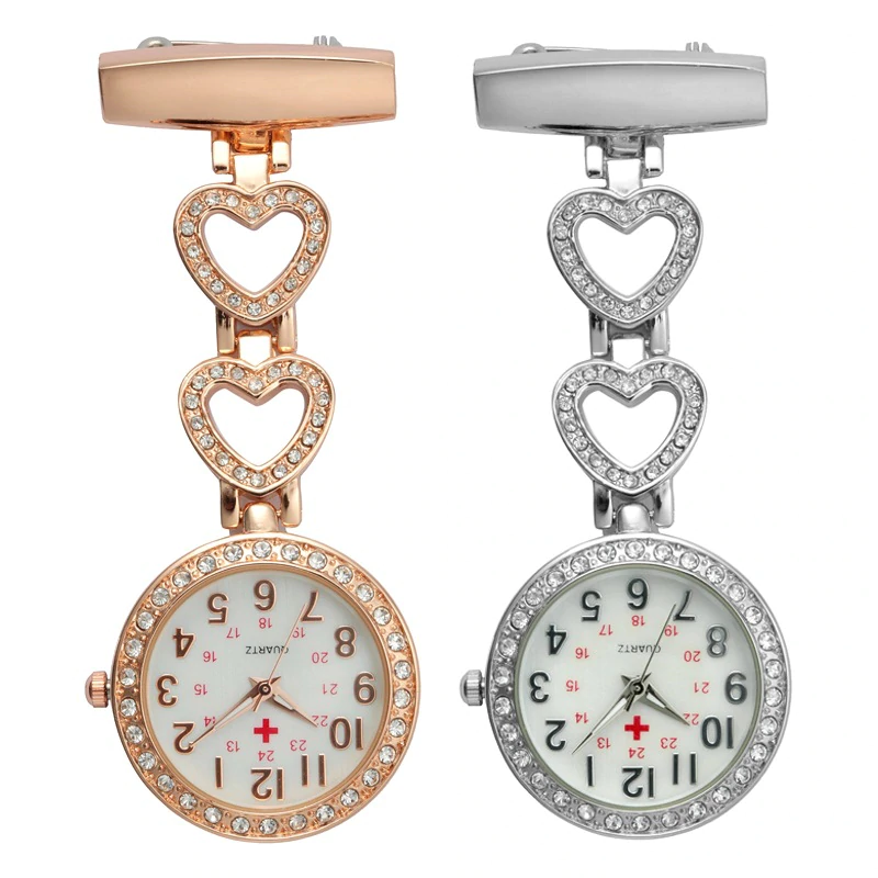 Women's Pocket Watch | Clip-on Heart Pendant Hang