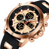 Gold Men Watch | Quatz Digital Led Sport Watch