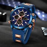 Gold Men Watch | Quatz Digital Led Sport Watch